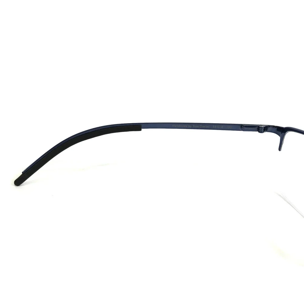 Tom Davies Eyeglasses Frames TD771 Col. 2323 Shiny Ice Blue Half Rim 53-18-135